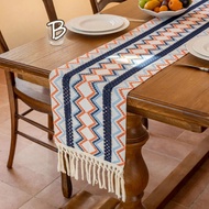 Table Runner Rectangular 4/6/8 Seat Polyester Tassel Craft Home Restaurant Decoration Long Table Run