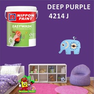 DEEP PURPLE 4214 J ( 5L ) Nippon Paint Interior Vinilex Easywash Lustrous / EASY WASH / EASY CLEAN