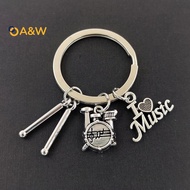 A&W Drum  Music Lovers Ro Bapa Pendant Band Kit Drum Keychain Bapa Keychain