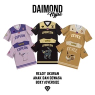 DAIMOND HYPE JERSEY Boxy Oversize Pokemon EEVEE EVOLUTION Series/ EEVEE/ UMBREON/ ESPEON/