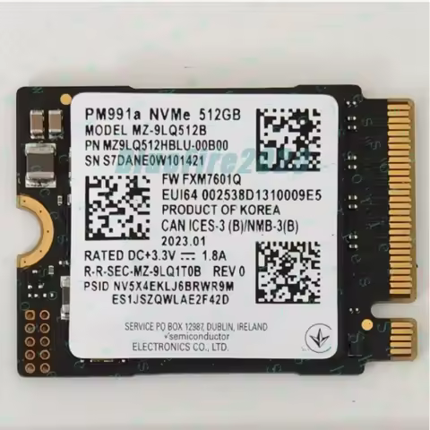 PP+FOR SAMSUNG PM991a 512GB SSD M.2 2230 NVMe PCIe For Microsoft surface Steam Deck PC