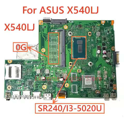 X540LJ For ASUS X540LJ0 laptop motherboard with I3 I5 I7-4TH 5TH CPU UMA 100% Tested Fully Work