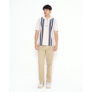 ARNOLD PALMER T-Shirt Short Sleeve Knitted ZipperPOLO Cream Shirt - P-EEBA03-P5