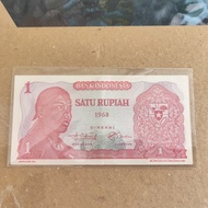 Uang Kertas Kuno 1 Rupiah Jendral Sudirman th 1968