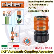 Claber 8602/8603  1/2" Automatic Coupling W / Aquastop (Tap Connector)