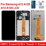 6.5" Original LCD For Samsung Galaxy A12 A125 LCD Display SM-A125F A125F/DS Display For Samsung A12 LCD Replacement  with frame