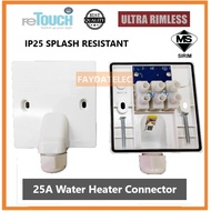 RETOUCH IP25 SPLASH RESISTANT 25A CONNECTOR(white/Grey/Gold)