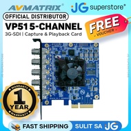 AVMATRIX VP51 5-Channel 3G-SDI PCIe 1080p60 Capture & Playback Card with 24-Hrs Continuous Operation