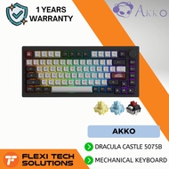 Flexi Tech Akko Dracula Castle 5075B Plus Mechanical Keyboard - Akko V3 Cream Blue Pro & Akko V3 Cre