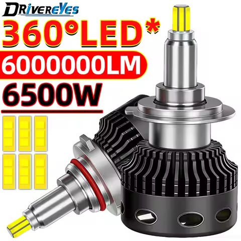 6 Sided CSP H7 LED Headlight H11 9005 HB3 Led For Projector Lens Canbus 6500W D2S D4S H8 H9 9006 HB4