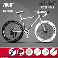 จักรยาน จักรยานเสือภูเขา มีเกียร์ 24 Speed จักรยานฟิกเกียร์ เสือหมอบ ขนาดเฟรม 49 cm ล้อ 26 นิ้ว ขอบ 