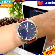 รับประกันของแท้ 💯 CALVIN KLEIN FRATERNITY QUARTZ BLUE DIAL MENS WATCH SET K9N111ZN ขนาด : 39 mm 2สาย