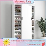 durong5.sg Outdoor Steel Balcony Shoe Cabinet Sliding Door Shoe Rack Cabinet With Lock Household Sho
