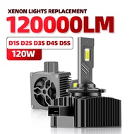 หลอดไฟ LED D2S 6000K 120W หลอดไฟซีนอน D4S D3S D1S ไฟสูงต่ำ