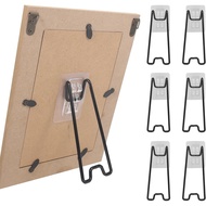 Nirxxiy 6 Pcs Picture Frame Stand, Table top easel, Stainless Steel Picture Holder Stand with Self-A