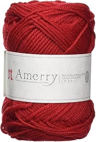 Hamanaka Amelie Yarn, Coarse Thick, Red, 1.4 oz (40 g), Approx. 332.8 ft (110 m), 5 Ball Set, 2261 S