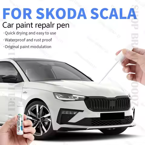 For 2018-2025 Skoda Scala Car Paint Repair Pen Accessories Silver 8E White 9P 2Y Blue 6D LF5W Black 