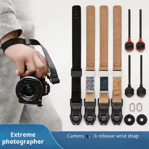 Camera Wristband Suitable for Fuji X-T5 Canon EOS 600D Nikon D5600 Z30 Z50 Sony ZV-E10 DSLR Camera S