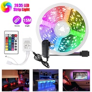 HR ไฟตกแต่งห้อง ไฟติดห้อง ไฟ led light strip  5m 10m 15m พร้อมรีโมทย์ และAdapter 12W  กันน้ำ rgb 283