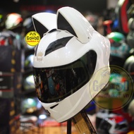 Mũ bảo hiểm Fullface Royal M266 2 Kính trắng bóng+Tai mèo