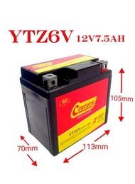 YTZ6V BATTERY GEL (12V7.5AH) HONDA RS150 / VARIO / ADV 150 / VARIO 160 YAMAHA NVX V2 YTZ5S YUASA YOK