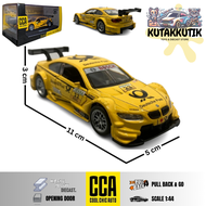 Mainan Mobil Balap Sedan Sport Diecast CCA BMW M4 DTM Kuning Deutsche Post Skala 1:44