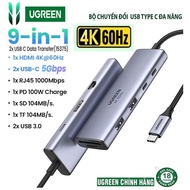UGREEN 15375 15600 15601 CM498 USB Type C Hub Set,HDMI 60Hz,Lan 1Gbps,USB 3.0,SD TF/PD 100W