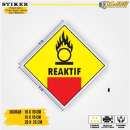 SYMBOL STICKER LABEL K3 WASTE B3 HAZMAT REACTIVE