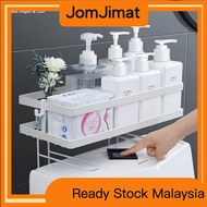Bathroom Toilet Rack Toilet Storage Shelf Toiletries Storage Tool Above Toilet Storage Shelf White B