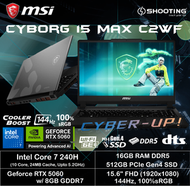 [限量首3件] [2KG /RTX5060] Cyborg 15 Max C2WF (Core 7 240H/ RTX 5060/ 15.6" 144Hz IPS) 手提電腦