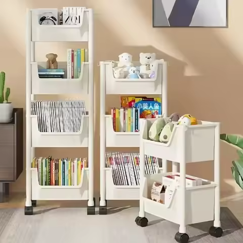 Versatile 2-5Tier Rolling Storage Cart with Wheels Perfect Bathroom Kitchen Office Ideal Groceries S