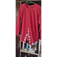 PRELOVED BAJU KEBAYA PENDEK SAIZ 2XS(MARRON)