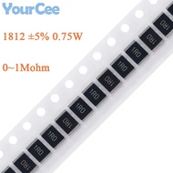 50pcs/lot 1812 ±5% SMD Resistor 0~1M Resistance 0 1 3.3 3.9 5.6 6.8 9.1 10  20 200 560 680 1K 10K 68