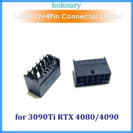 KOK PCIE 5 0 12VHPWR 16Pin 12+4Pin Connector Socket for 3090Ti RTX4080 4090 Series Graphics Card Des
