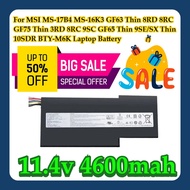For MSI MS-17B4 MS-16K3 GF63 Thin 8RD 8RC GF75 Thin 3RD 8RC 9SC GF65 Thin 9SE/SX 10SDR BTY-M6K Lapto