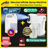 [STABLE &amp; PREMIUM] 5L Disinfectant + Genuine Infinite Wireless Spray Gun/ Blu-ray Sanitizer Fog/ Mist Gun 消毒喷雾