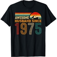 Awesome Husband Since 1975 Couples 1975 Wedding Anniversary Gift Unisex T-Shirt