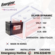 ENERGIZER SLI NX110-5 | NS70 | 100D26R CAR BATTERY