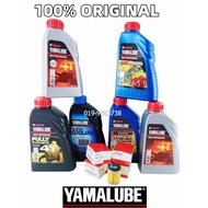 100% Original YAMALUBE HLY Engine Oil Coolant Filter Yamaha 4T 20W50 10W40 15W50 0.85L 1L Fully Semi Synthetic Mineral