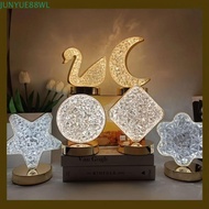 JUNYUE88WL Crystal Night Light, Cordless Dimmable LED Atmosphere Lamp, Creative Touch Control Soft L