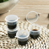 1oz Round Disposable Plastic Food Container Lid Bekas Sos Makanan 1 oz  25 ml Tapau