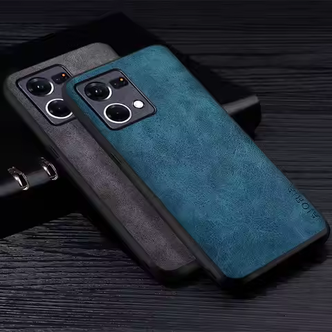 Premium PU Leather Phone Case for Oppo Reno7 Reno 7 4G F21 Pro Scratch-Resistant Solid Color Cover f
