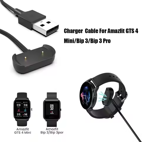 1m Charger For Amazfit Bip 3/Amazfit GTS 4 Mini Smartwatch Replacement USB Charging Cable or Amazfit