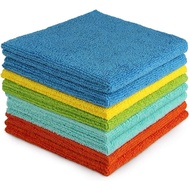 AIDEA Microfibre Cloth Pack of 8, Multifunctional Reusable Cleaning Cloths, Lint Free Streak Free Wa