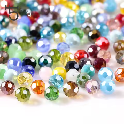3 4 6 8mm Czech Round Spacer Glass Beads For Jewelry Making Diy Accessories Colorful Faceted Crystal