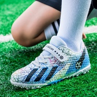Huili Breathable 2024 New Children Football Shoes Boys Elementary School Students Velcro TF Crushed 