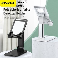 Awei X27 Portable Foldable Phone Holder Smart mobiles Tablet Telescopic Desktop Stand Non-slip Holde