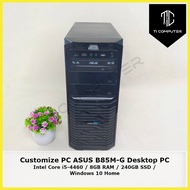 Customize PC ASUS B85M-G Intel Core i5-4460 3.2GHz 8GB RAM 240GB SSD DIY Desktop PC
