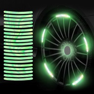 20 Pcs Car Wheel Reflective Sticker Super Bright Colorful Reflective Strip Night Driving Luminous Stickers Car Accessories