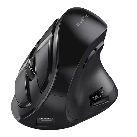 AT-Bluetooth Vertical Wireless Mouse Rechargeable USB Wireless Mouse Ergonomics Mouse for PC Tablet 